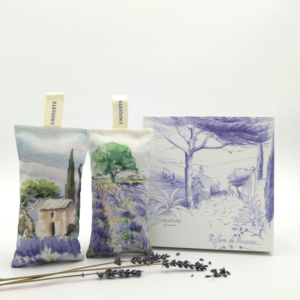 L'AUGUSTE DE PROVENCE - 有機'薰衣草'香包 禮盒孖裝 'Lavande & Carbanon'