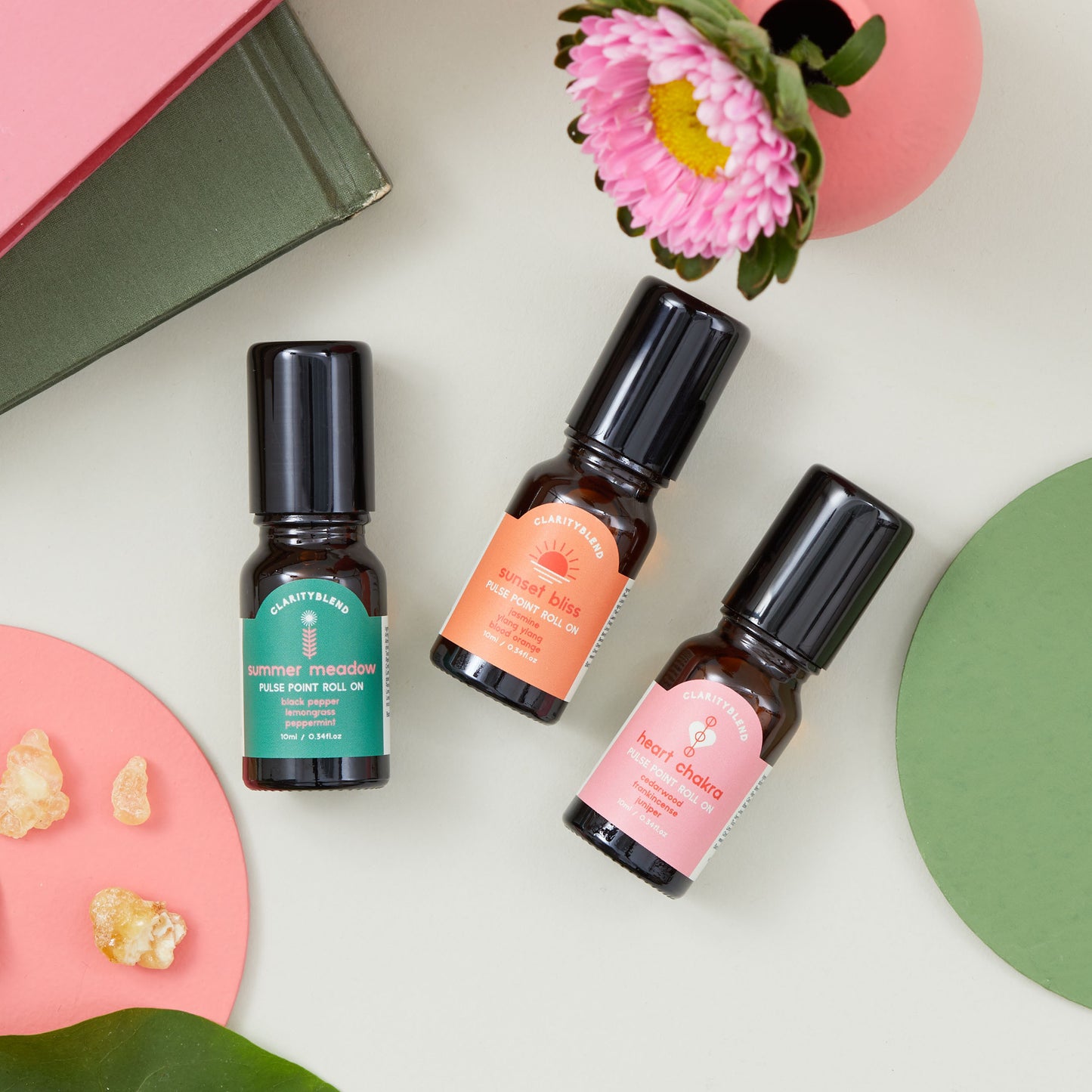 CLARITY BLEND AROMATHERAPY - Pulse point roller collection set '正能量'' 脈搏滾輪系列套裝(英國 United Kingdom)