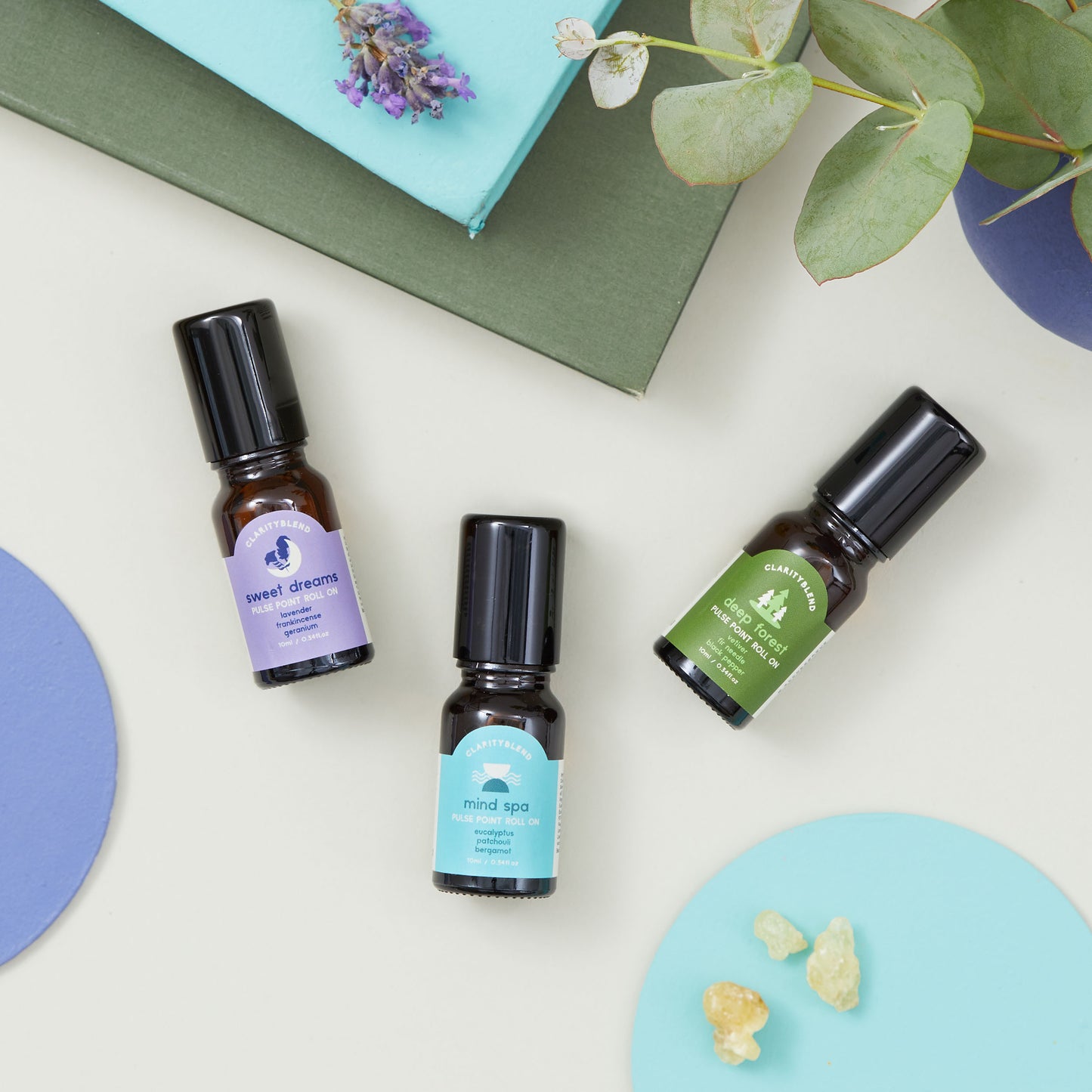 CLARITY BLEND AROMATHERAPY - Pulse point roller collection set for clam 平靜' 脈搏滾輪套裝(英國 United Kingdom)