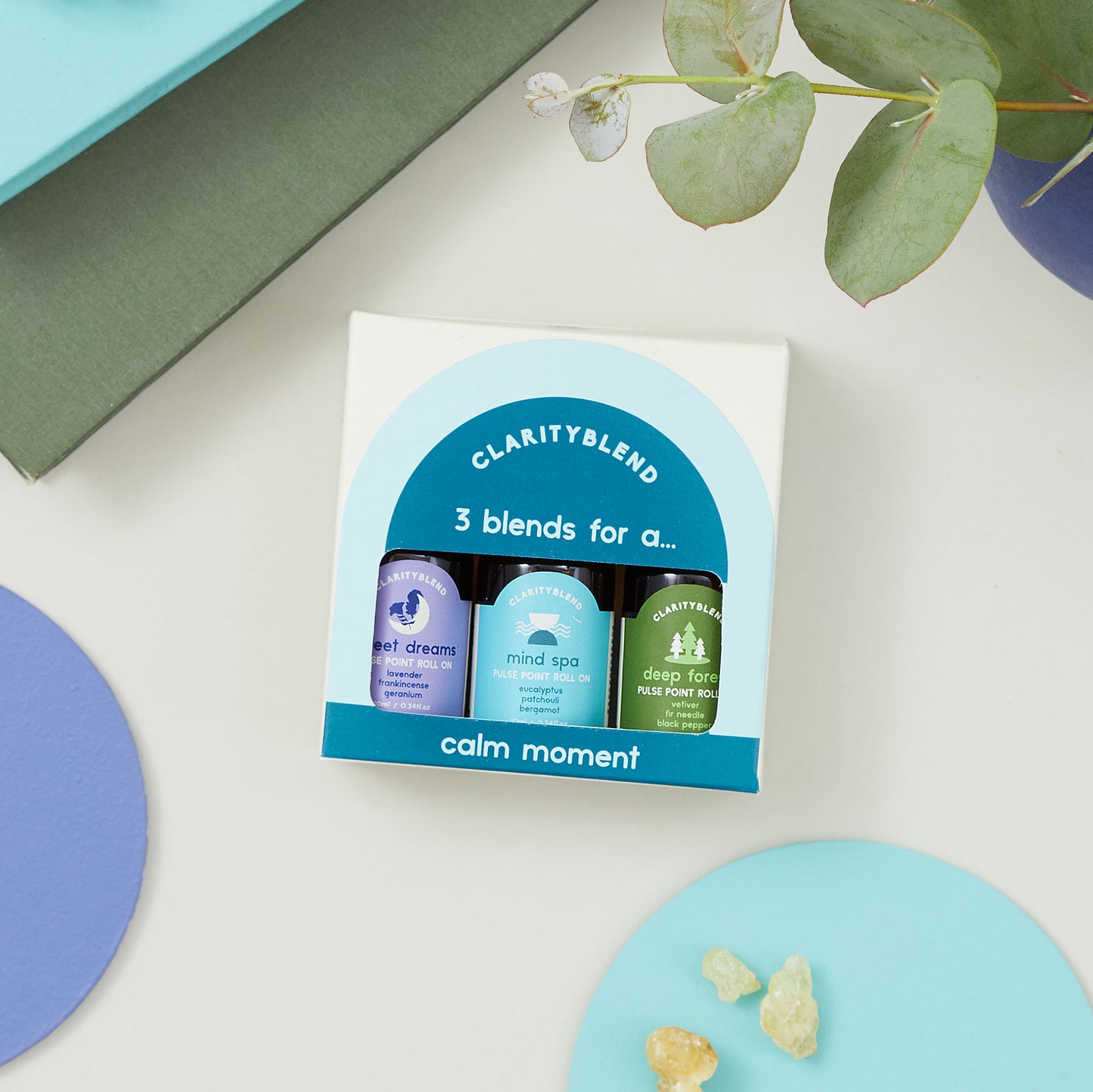 CLARITY BLEND AROMATHERAPY - Pulse point roller collection set for clam 平靜' 脈搏滾輪套裝(英國 United Kingdom)