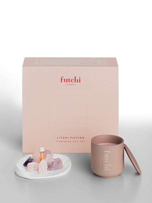 Futchi -  香薰蠟燭 擴香水晶禮盒 Crystal Diffuser Gift Set - Templs Rose (United Kingdom 英國)