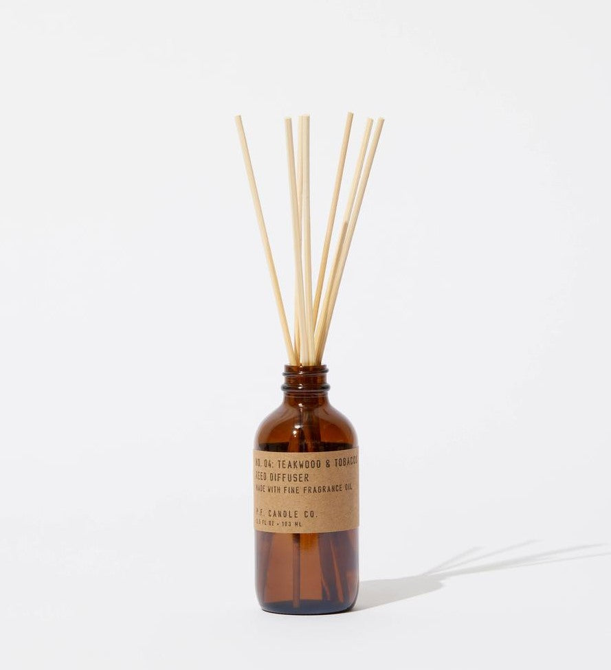 P.F. Candle Co.  -  Teakwood & Tobacco Reed Diffuser 柚木和煙草 藤支擴散器