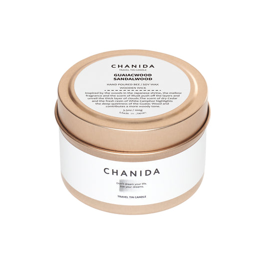 CHANIDA -   Guaiacwood・Sandalwood  (Travel tin candle) 癒創木・檀香 香薰蠟燭 (旅行裝)